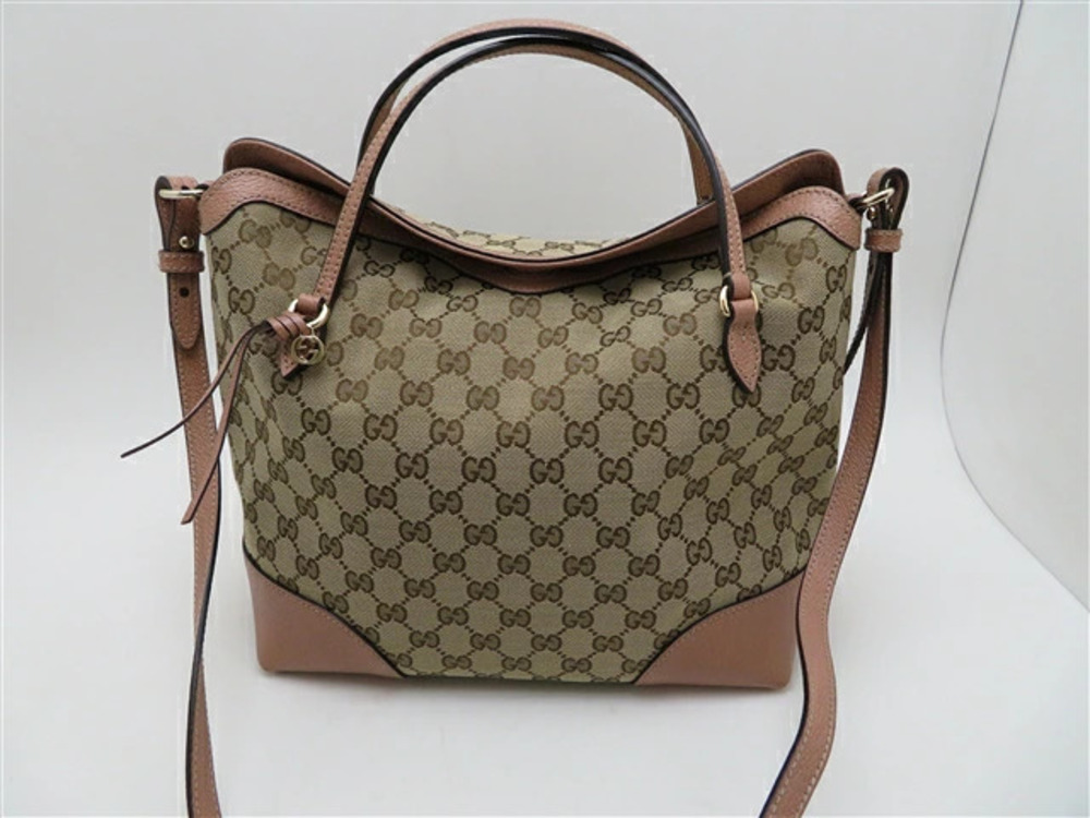 Gucci bag handbag canvas calfskin